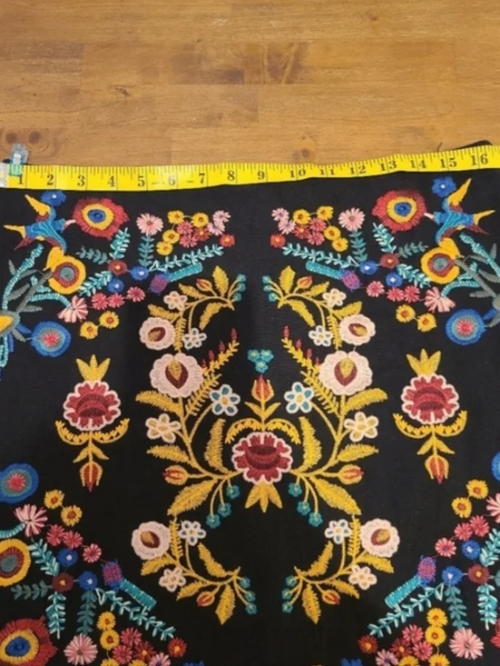 Umgee Black Folk Art Embroidered Mini Skirt - Picture 4 of 7